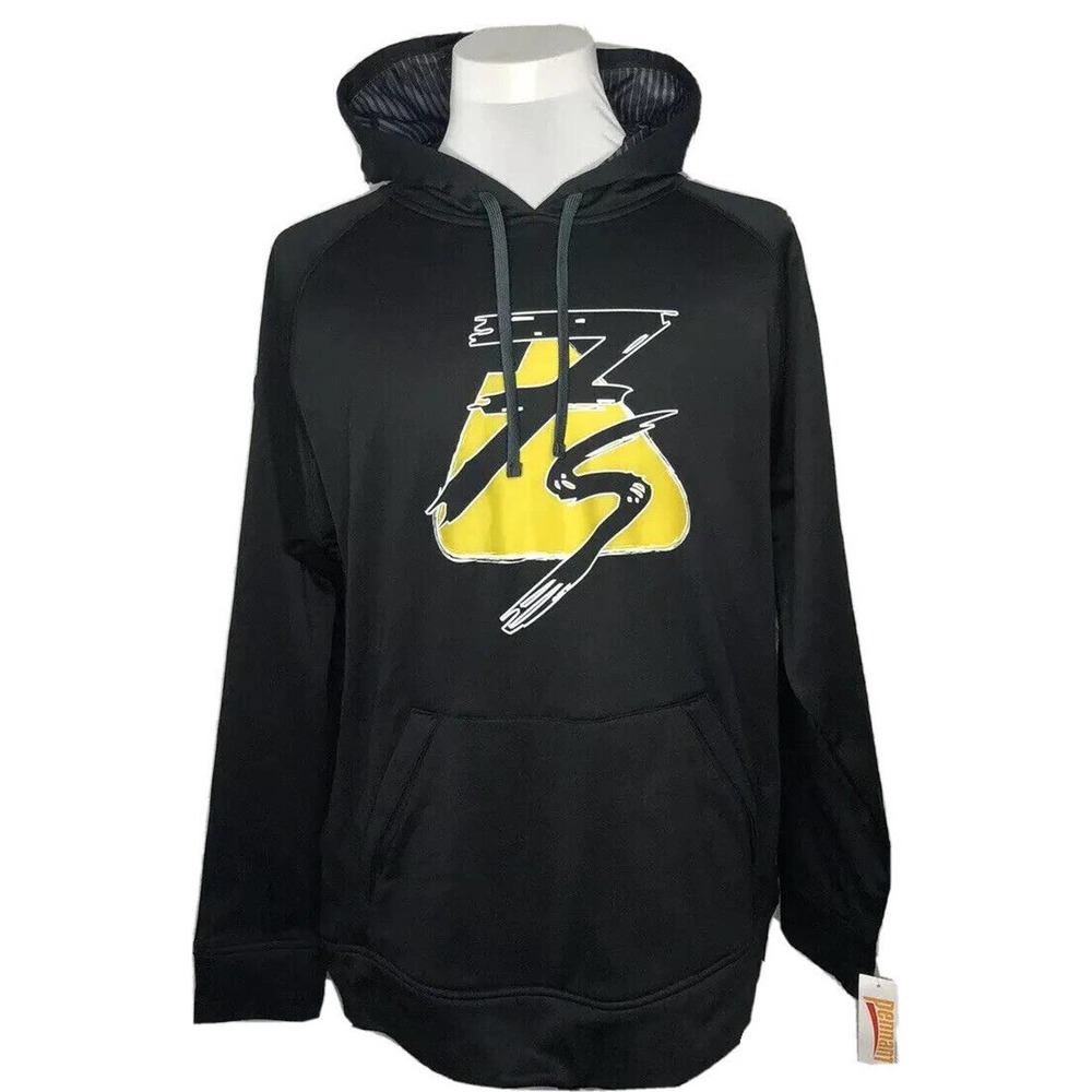 NEW Mens Pennant Sevens 7s Black Yellow Hoodie Mountain Dew Graphic Size‎ XL